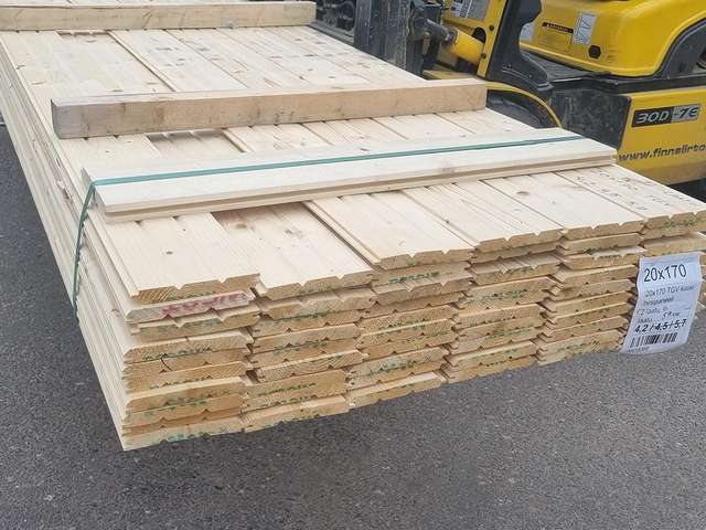 20x170 TGV kuusihirsipaneeli 2-laatu